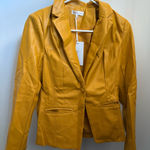 Rosevelvet dark yellow faux leather one Photo 0