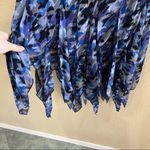 NWT SANGRIA Lined 100% Silk Dress Black Blue Geometric With Side Zip Sz 4 Boho Photo 2