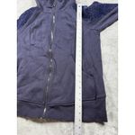 Lululemon Hoodie Womens 12 Blue Full Zip Floral Sleeve Thumb Holes Sweatshirt Photo 8