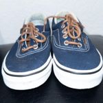 Vans Navy Blue Off The Wall Low Top Canvas Shoes Size 6 Photo 1