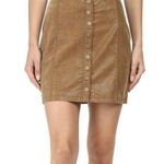 Free People Tan Brown Oh Snap Vegan Leather Mini Skirt Photo 2