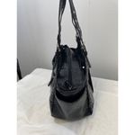 Nicole Miller Women's Black Patent/Alligator like Shoulder Bag SKU 4111 Photo 2