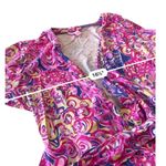 Lilly Pulitzer Karlie Pink Tropics Sun Drenched Jersey Wrap Romper Size LARGE Photo 6