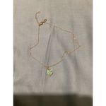 J Crew Factory Pave Green Crystal Clover Necklace Lucky Charm Pendant Photo 1