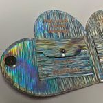 Handmade Heart Shape Large Wallet | White Faux Snake Skin with Compartments Photo 2