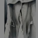 Torrid  14-16 1X Cropped Trench Coat Jacket Wool Tie Waist Wrap Black Womens Photo 3