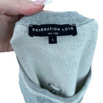 Generation Love  Laurie Lace-Up‎ Pullover Sweatshirt Gray Size Small Photo 4
