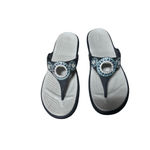 Crocs Women's Black and White Sandals Size 8 Photo 1