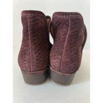 Lucky Brand  Ankle Booties Womens 7 Baley Maroon Suede Leather Perforated Boots Photo 4
