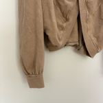 Bucketlist medium KHAKI EXPOSED SEAM TWIST OPEN BACK OVERSIZED SWEATSHIRT Tan Photo 3