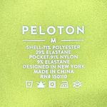 Peloton High Rise Pocket Bike Shorts Women's Medium Neon Yellow EUC Photo 3