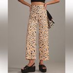 Anthropologie  Maeve Colette Cropped Wide-Leg Pants in Yellow Motif Photo 1
