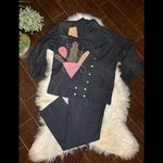 Just Gail vintage dark denim patchwork pantsuit sz large Black Photo 1