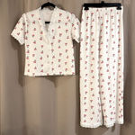 Source Unknown White and Red Cherry Pajama Set Photo 0