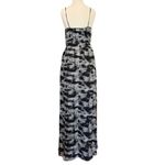 Theory  Silk Black White Musea Cubist Plaid Maxi Dress Size Medium Photo 2