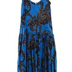 Anthropologie ATSU Flounced Paisley Blue Midi Dress Sz XS Photo 0
