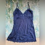 Victoria's Secret Victoria’s Secret navy blue lace trim short nightgown, size large Photo 0