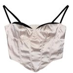 Contrast Trim Asymmetrical corset Cami Top Women’s Small light beige pink nude Photo 6