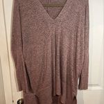 Buckle Chance or Fate ( Brand) Mauve Pink Ribbed Long Sleeve Blouse V Cut Size M Photo 0