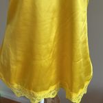 Yellow Satin Lace Trim Cami Top Size XL Photo 2
