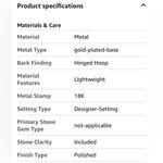 New ALLISON Atelier ROSE Chunky Gold Hoop Earrings Photo 8