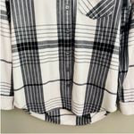 Banana Republic Cotton Black White Button Down Tartan Plaid Shirt Extra Small Photo 7