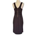 Maeve Anthropologie Meridian Midi Dress Side Slits Textured Chevron Modern Sz S Photo 6