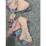 J. Crew scribble floral print cutout one piece swimsuit multi color O rings 12 White Photo 13