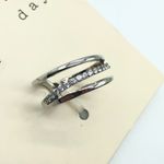 A New Day Ring Cubic Zirconia Rhinestones Silver Tone Size 7 Photo 2