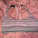 Lululemon ✨  Womens Heather Pink‎ Pattern Energy Sports Bra Size 8 Stretch Gym Photo 0