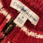 Croft & Barrow VTG  Size M Red and White Cardinal Snowflake Knit Full Zip Sweater Photo 10
