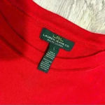 Ralph Lauren Lauren  Red Long Sleeve Crew Neck Pullover Top Shirt Cotton Size L Photo 1