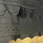 Anthropologie  Maeve Black Gold Ruffle Scalloped High Tide Skirt  Size 0 XS Photo 3
