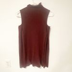 margaret o'leary  Size Small Burgundy‎ Mock Neck Cold Shoulder Sweater Knit Photo 4