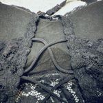 Judy K Lace Bralette Criss Cross Back Lined Black Lingerie Top XL Photo 3