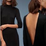 Aritzia Wilfred Free Burgundy Open Back Sweater Dress Large Photo 6