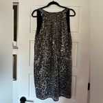 Rodarte Leopard Sequin Mini Dress Silver Size XL Photo 2