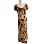 Rare London Rose Devore burnout velvet maxi dress coquette Sz 8 NWT Photo 4