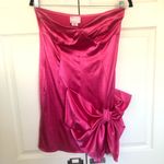 ASOS  Design Pink Satin Strapless Bow Mini Dress Size US 8 Photo 3