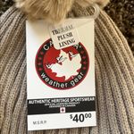 Canada Weather Gear Beige Pom Pom Beanie Red Photo 2