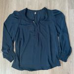 T Tahari T. Tahari Dark Teal Business Casual Blouse size Medium Photo 1