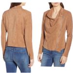 BLANK NYC Tan Faux Suede Moto Jacket Photo 1