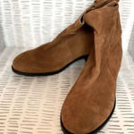 Lands' End Lands’ End Suede Pull On Boots Women's Size 8.5 Brown Photo 0
