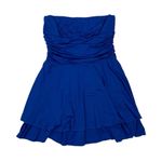 Womens Strapless Dress Large‎ Blue Flare Party Cocktail Evening Formal Photo 0