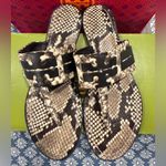 Tory Burch  Leigh Snakeskin print Sandals, size 7.5, Like New!! Photo 11