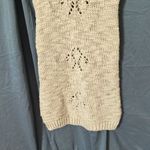 ZARA  Knit: Cream colored Sheer Knit Dress- Acrylic/Wool/Alpaca Blend- crew- S Photo 6