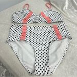 Juicy Couture  High waisted Matching Bikini small polka dot white black Photo 0