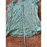 NWT Women's Bobbie Brooks Baby Blue Sheer Floral Print Lace Top Blouse Size S Photo 4