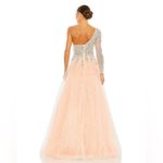 Mac Duggal  Embroidered One Shoulder Bodice‎ Ball Gown Dusty Rose NWT Photo 2