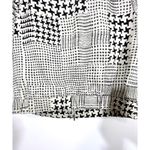 CAbi Ivory Black Houndstooth Short Sleeve Bomber Jacket 2 Way Zip Size Medium Photo 5